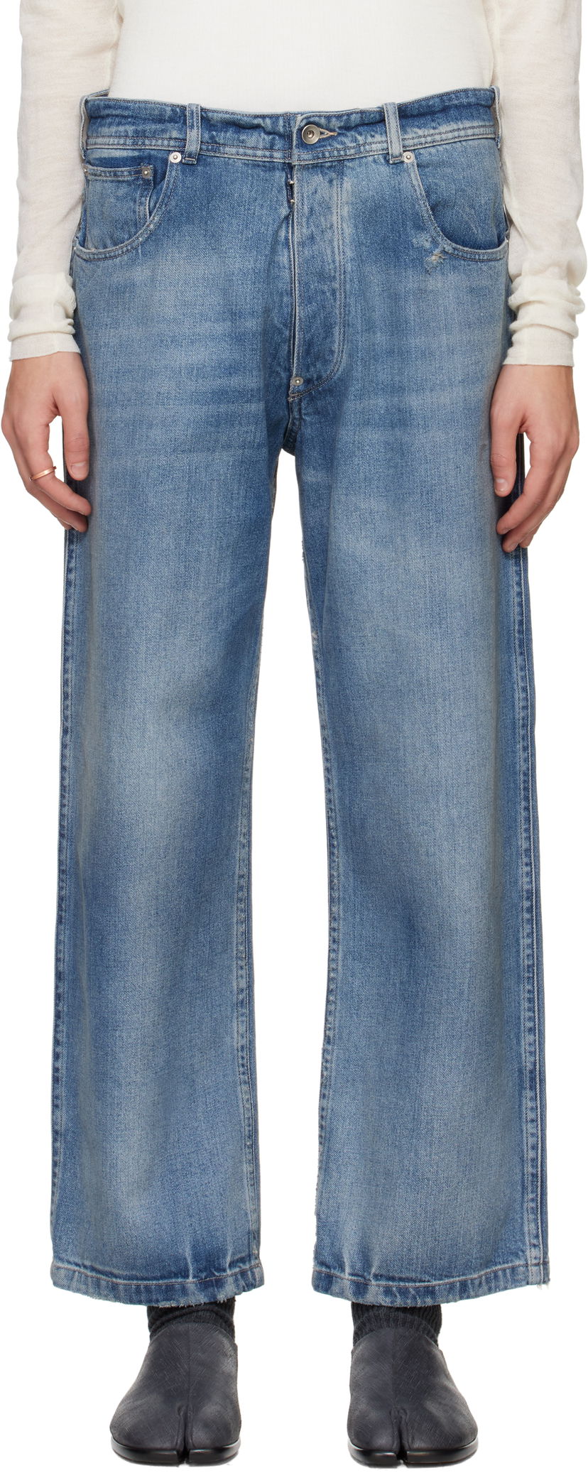 Джинси Maison Margiela Maison Margiela Distressed Jeans Синій | S50LA0240 S30383
