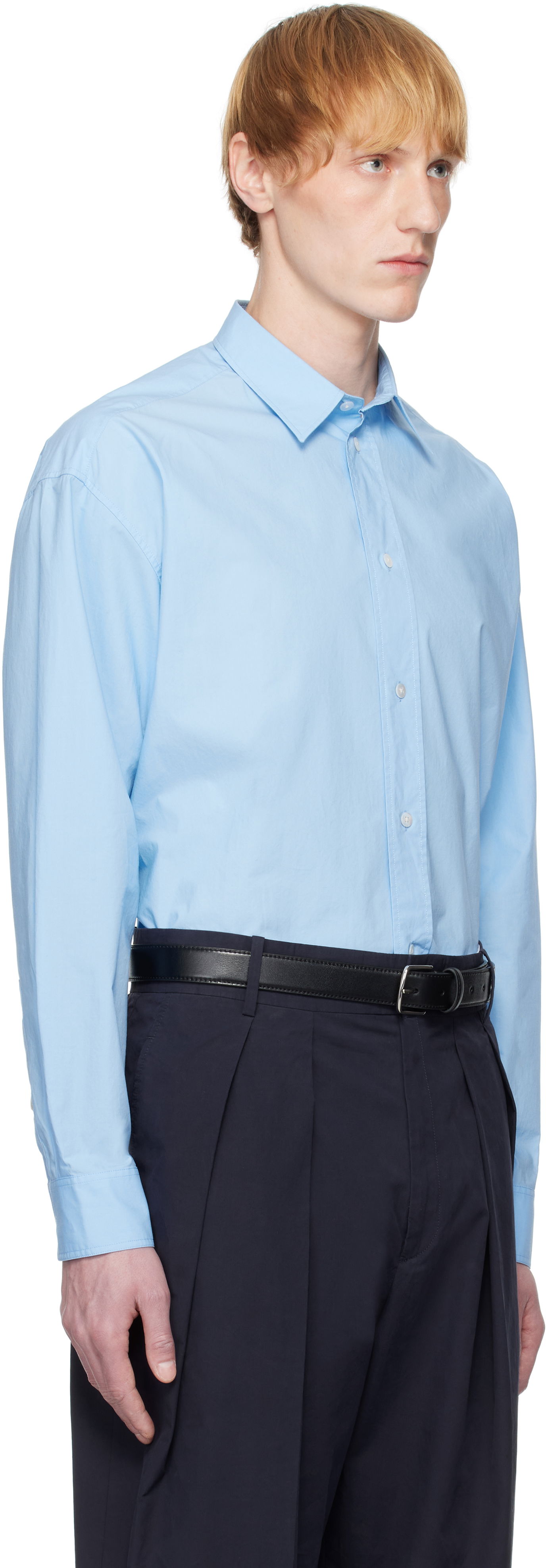Сорочка The Row The Row Miller Button-Up Shirt Синій | 970-W2567, 1