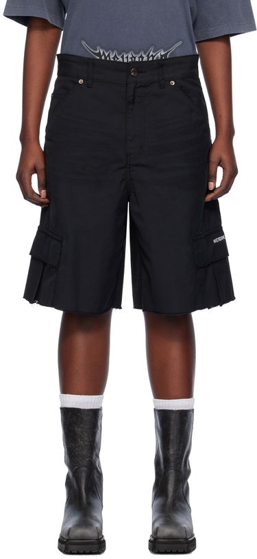 Шорти We11done We11done Cropped Cargo Shorts чорний | WD-DP0-24-344-M-BK, 0
