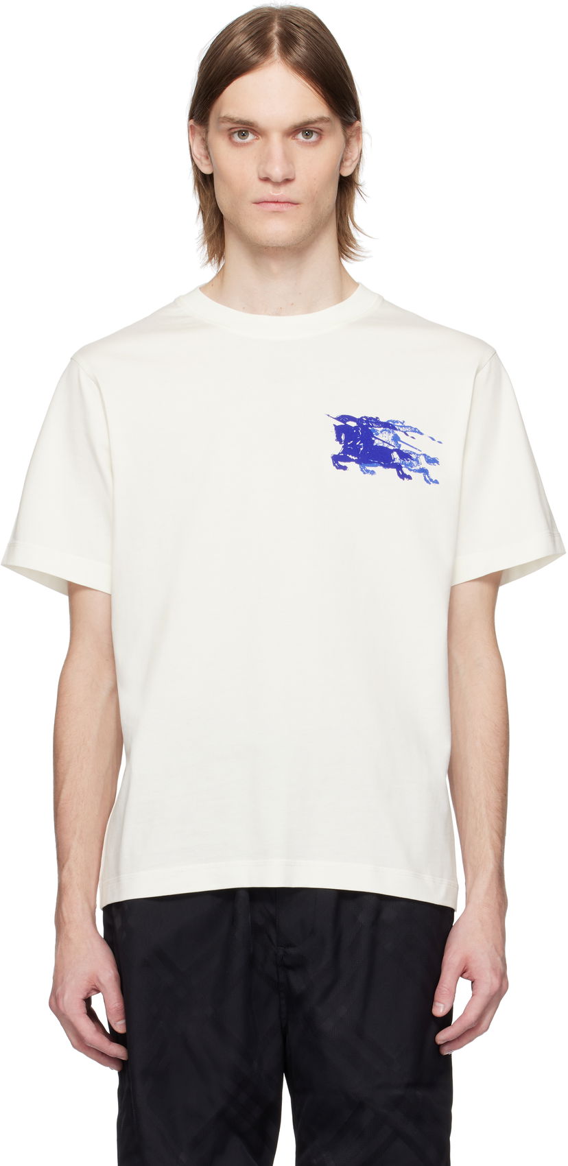 Футболка Burberry EKD Cotton Graphic T-Shirt by Burberry білий | 8106797