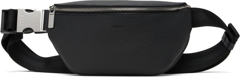 Поясна сумка BOSS BOSS Grained Leather Belt Bag чорний | 50552475