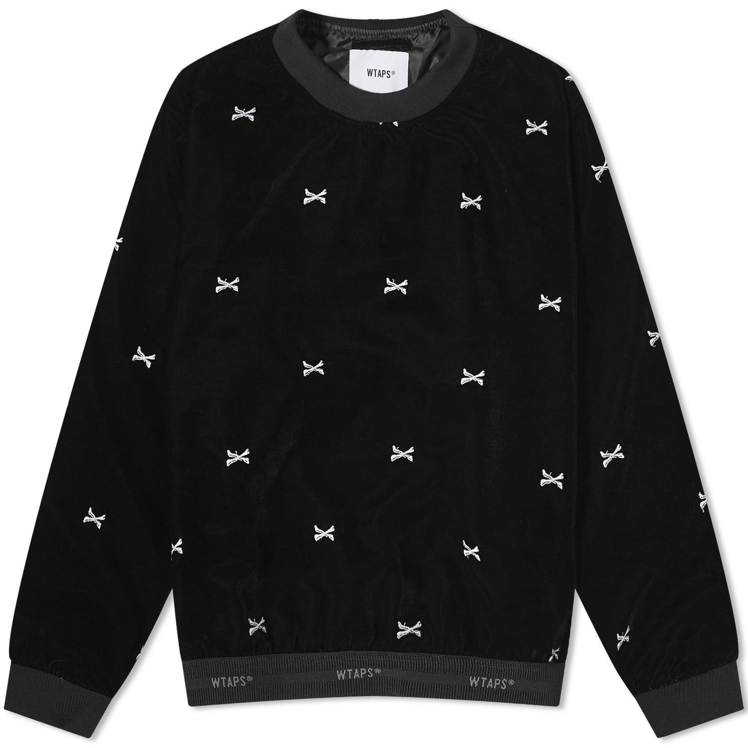 Світшоти WTAPS 12 Bones Crew Sweat чорний | 232TQDT-SHM04-BK, 0