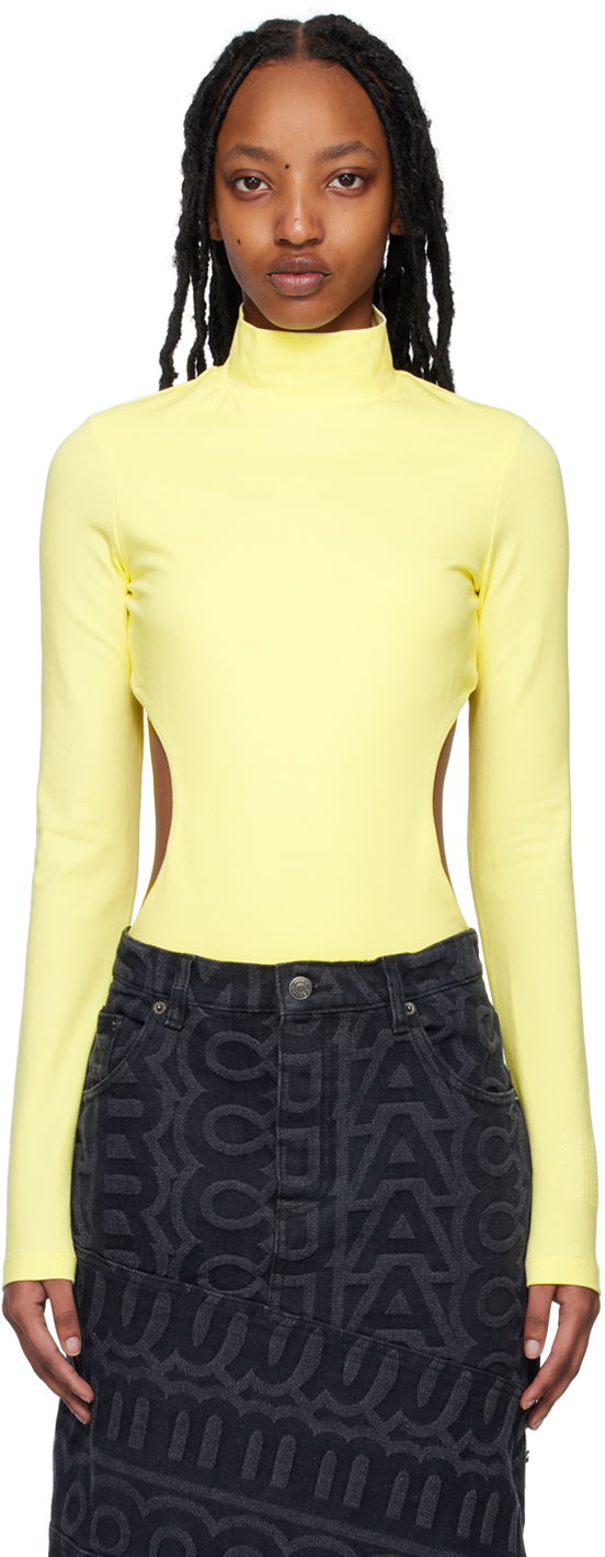 Боді Marc Jacobs Marc Jacobs 'The Cutout' Turtleneck Long Sleeve Bodysuit Жовтий | C610C15RE22