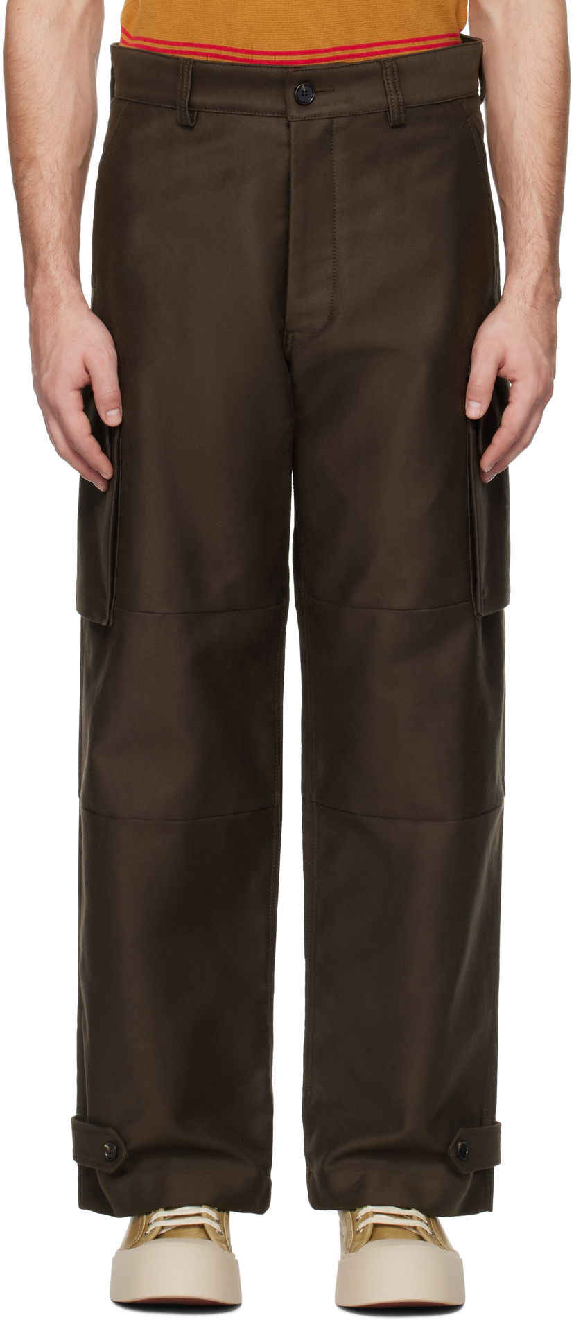 Штани карго Marni Marni Organic Cotton Cargo Pants Коричневий | PUMU0169A1 TCY36