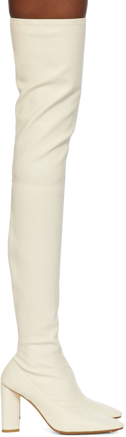 Кросівки та взуття Bottega Veneta Over-The-Knee Boots білий | 775453 VBP40