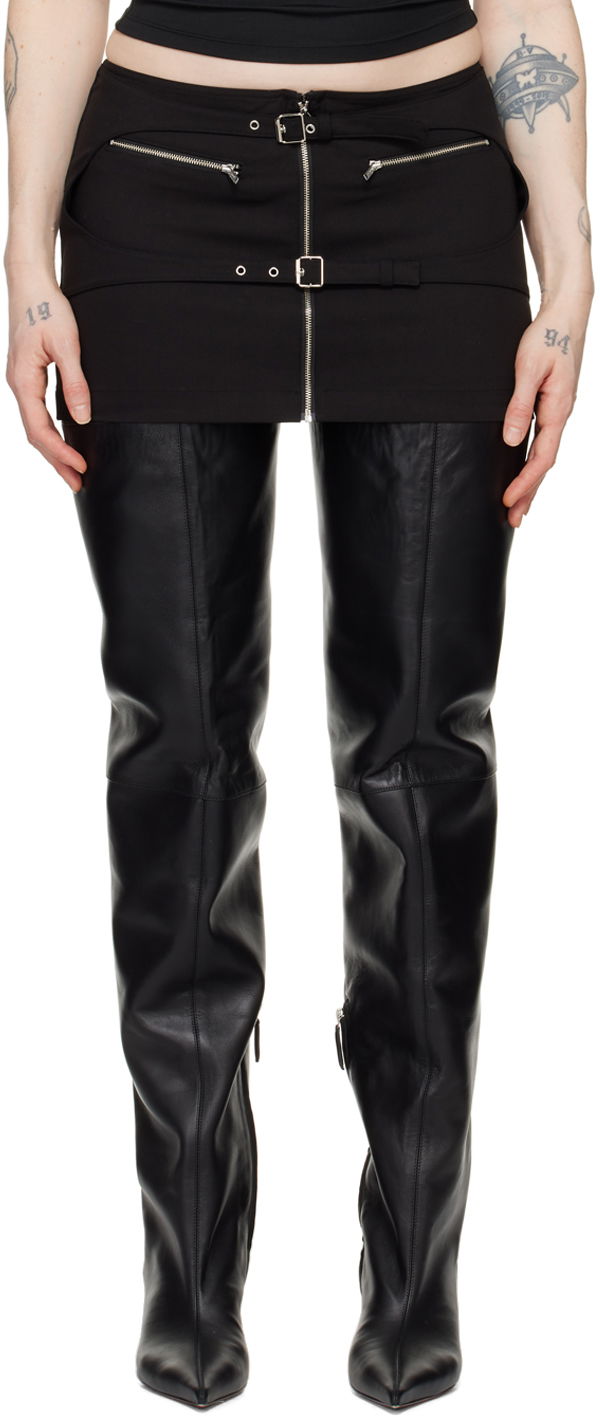 Спідниця Miaou Miaou Gianna Layered Miniskirt чорний | 4063TWBLK