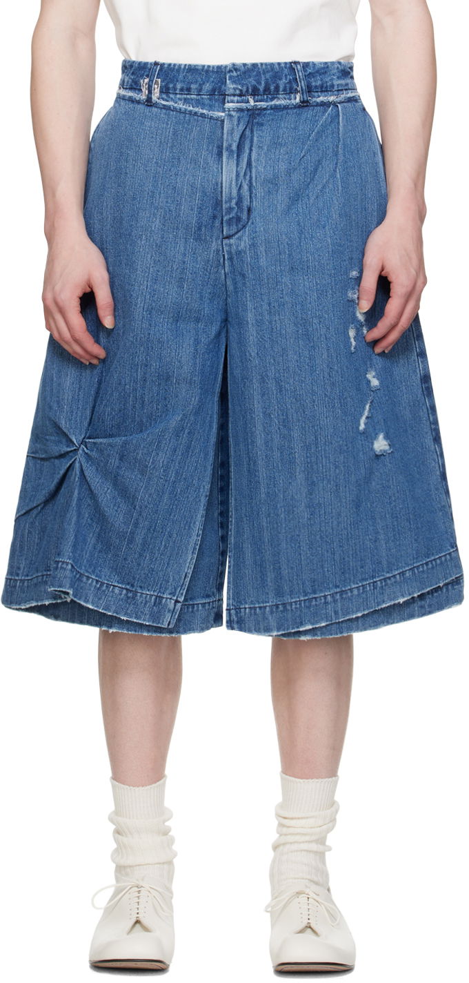 Шорти ADER ERROR Distressed Denim Shorts Синій | BN01SSJE0201BL, 0