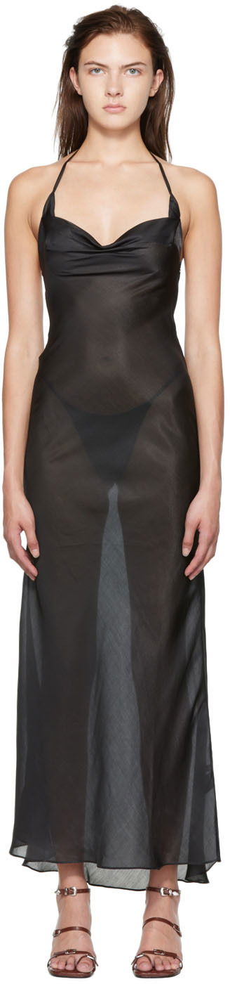 плаття GUIZIO Guizio Exclusive Halter Neck Maxi Dress чорний | SD 3