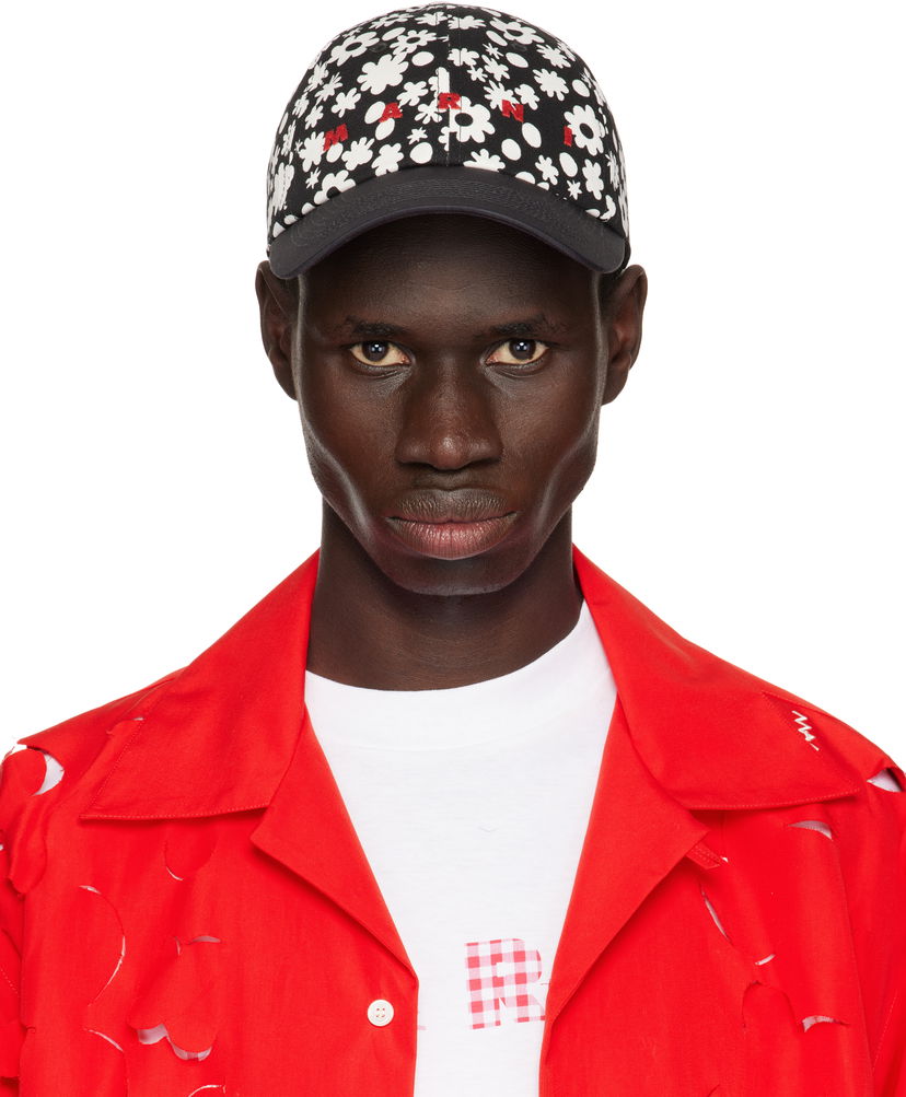 Кепка Marni Marni Pop Fields Logo Baseball Cap чорний | CLZC0108PS UAC016