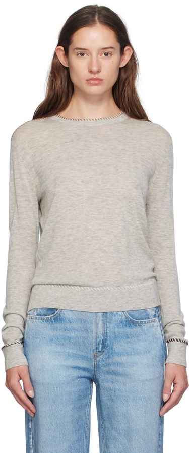 Cветр rag & bone rag & bone Indie Crewneck Sweater Сірий | WAS24F045BG45, 0