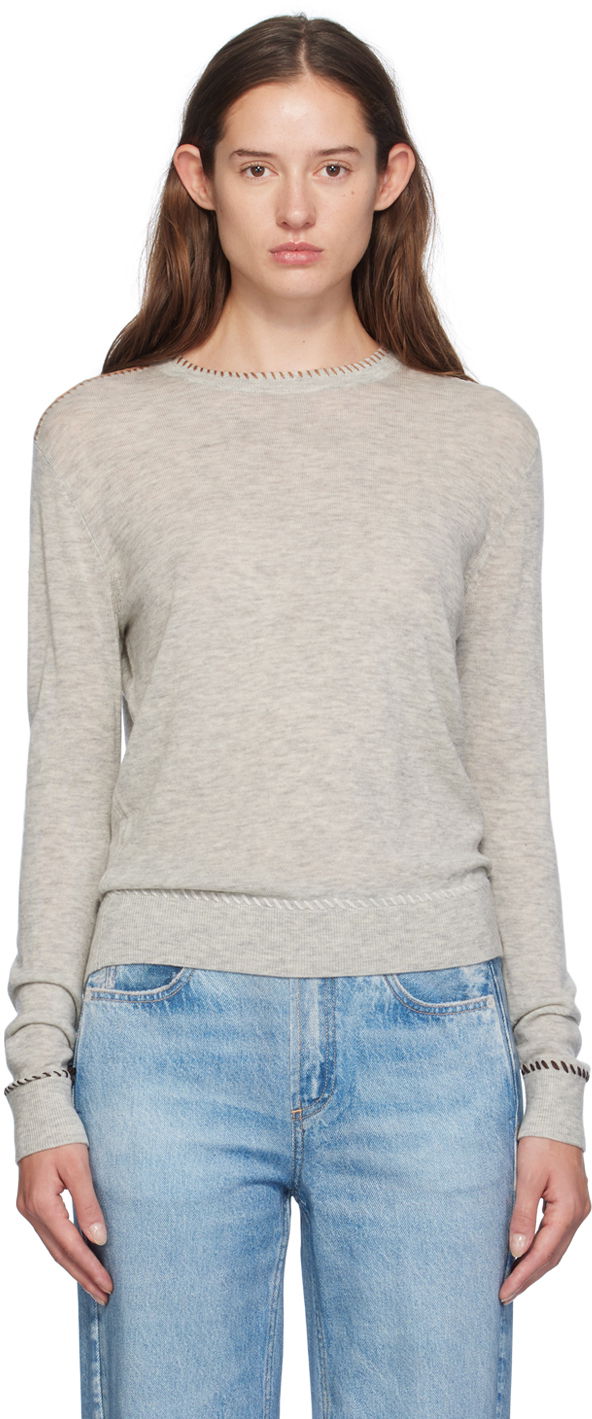 Cветр rag & bone rag & bone Indie Crewneck Sweater Сірий | WAS24F045BG45