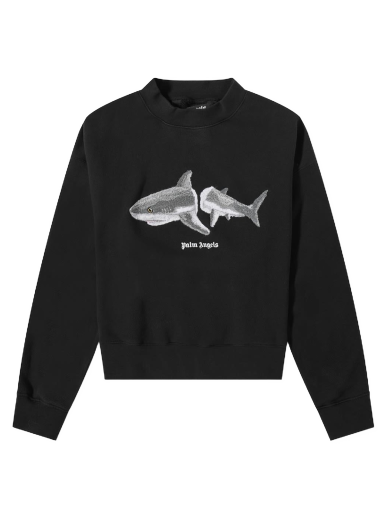 Світшоти Palm Angels Shark Crew Sweat чорний | PMBA026C99FLE0041009