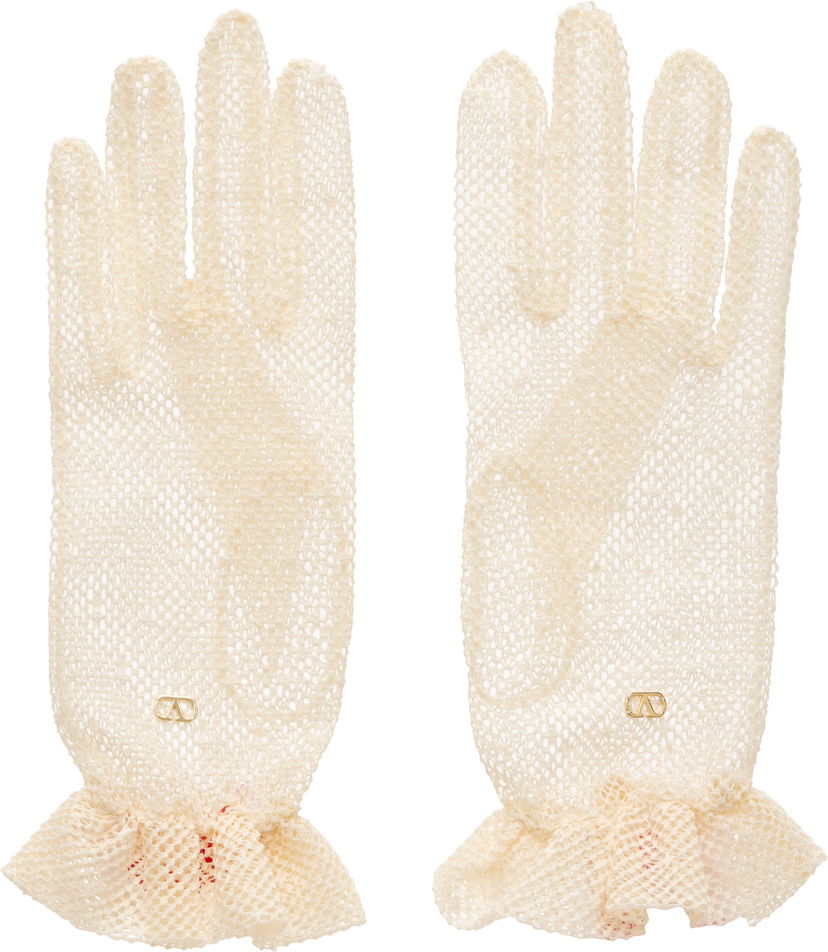 Рукавички Valentino VLogo Signature Knit Gloves білий | 6W2GD00FSMV