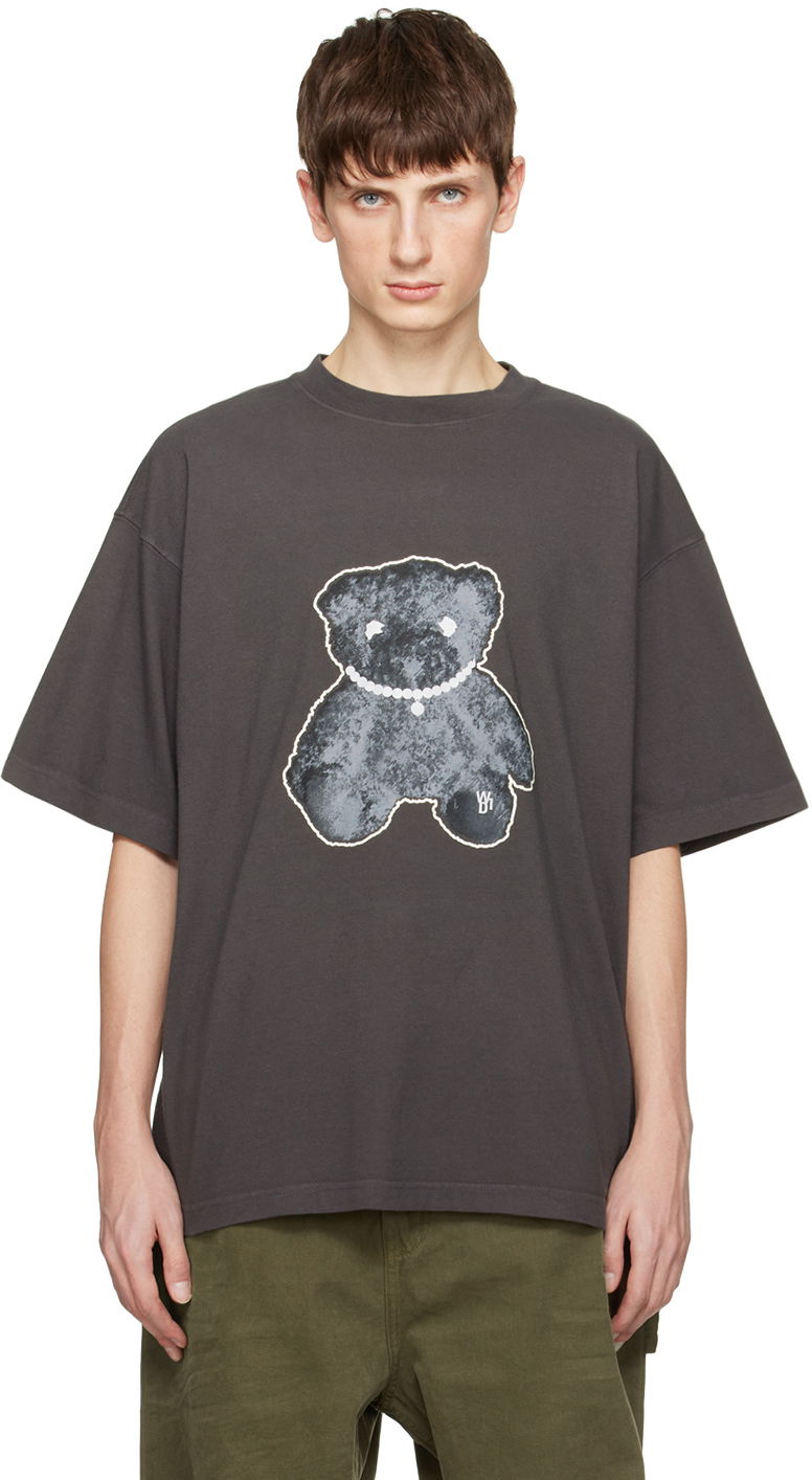 Футболка We11done Necklace Teddy Graphic T-Shirt Сірий | WD-TT9-20-117-U-CH