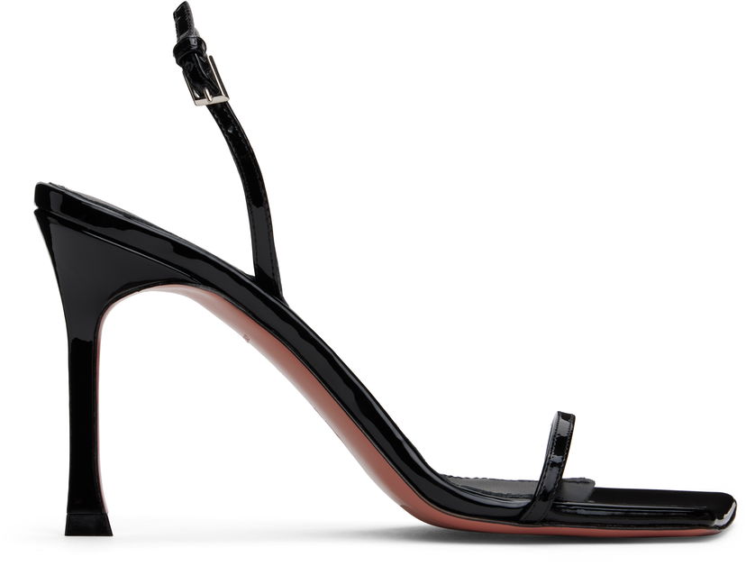 Догляд за взуттям Amina Muaddi Amina Muaddi Maya Slingback Heeled Sandals чорний | MAYA SLINGBACK PATENT