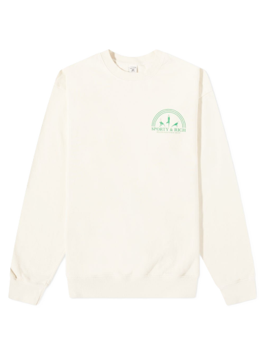 Cветр Sporty & Rich Fitness Group Crewneck бежевий | CR471CR
