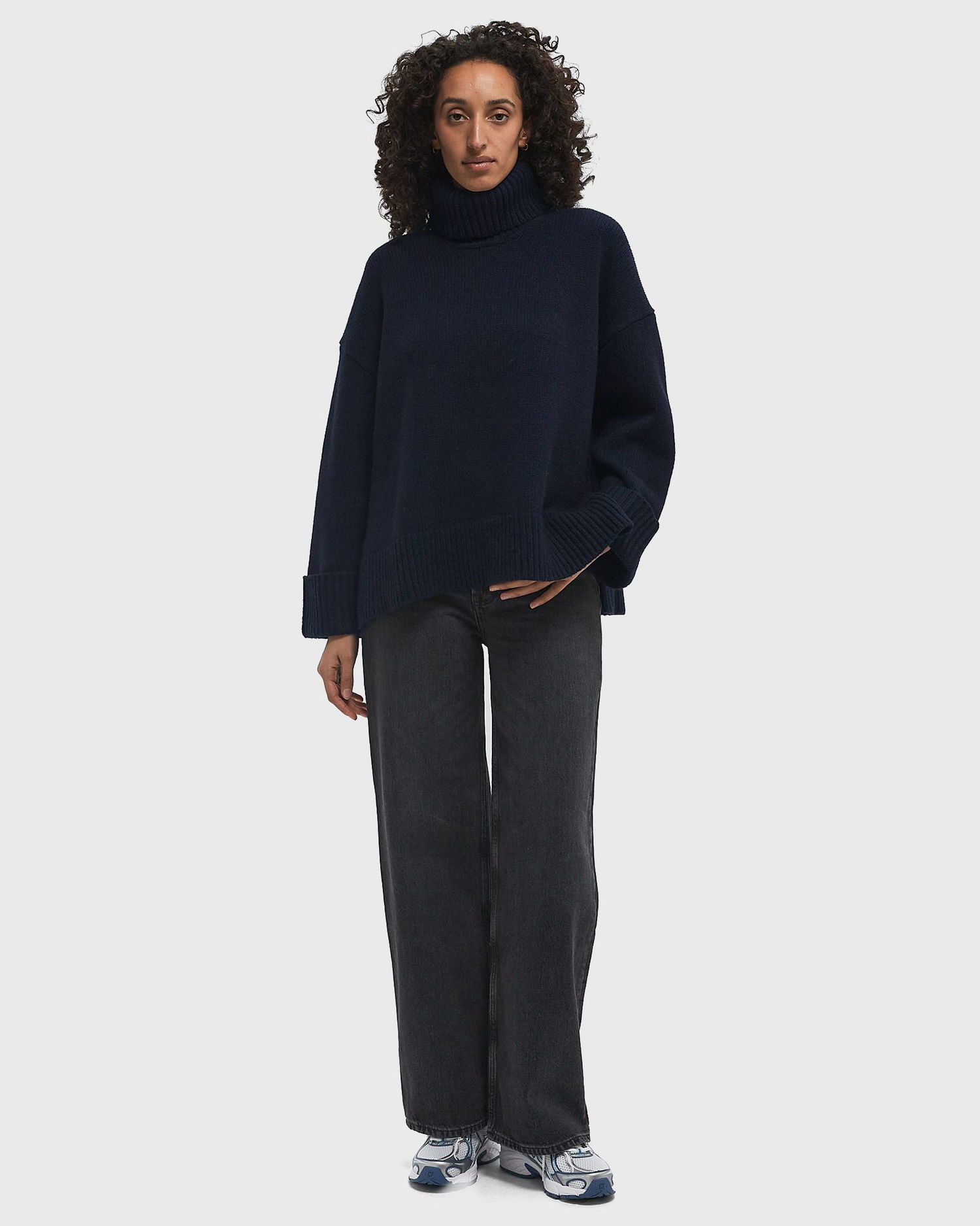 Cветр Samsoe Samsoe Samsøe & Samsøe SAKEIKU Turtleneck Sweater, Size M темно-синій | F24400069-SALUTE, 1