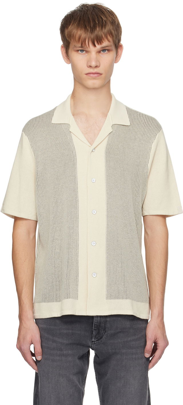 Сорочка rag & bone Harvey Striped Knitted Shirt білий | MBS22S013KI13