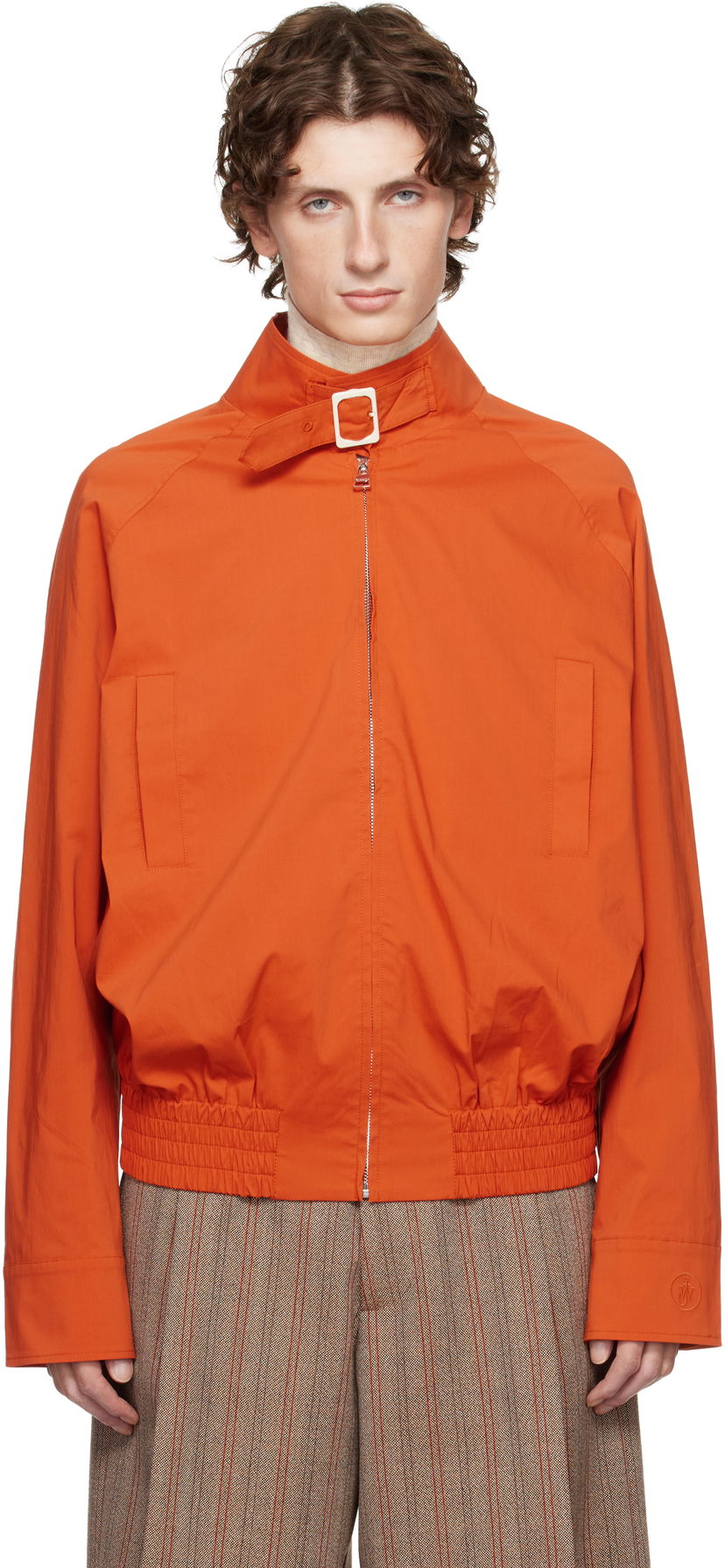 Куртка бомбер JW Anderson JW Anderson Buckled Collar Harrington Jacket Помаранчевий | JK0393-PG1838