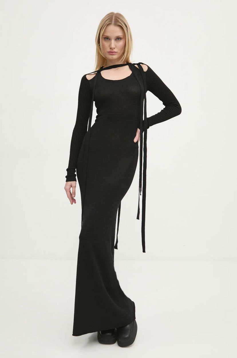 плаття Y/PROJECT Multiscarf Long Sleeve Maxi Dress чорний | 106DR008