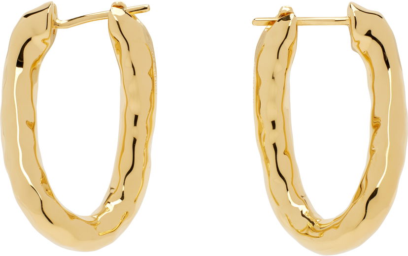Сережки Jil Sander Jil Sander Molten Hoop Earrings Металік | J11VG0256_P4877