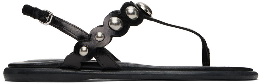 Кросівки та взуття ISABEL MARANT Isabel Marant Nya Flat Sandals чорний | SD0103FB-B3B07S