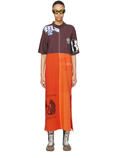 плаття Marine Serre Regenerated Maxi Dress Помаранчевий | MDR040