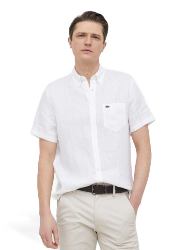 Сорочка Lacoste Linen Shirt білий | CH5699
