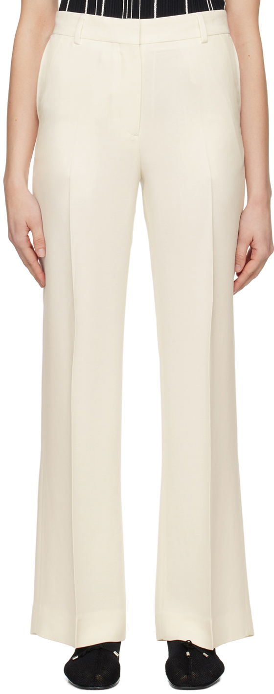 Штани TOTEME TOTEME Relaxed-Fit Trousers білий | 242-WRB1629-FB0106