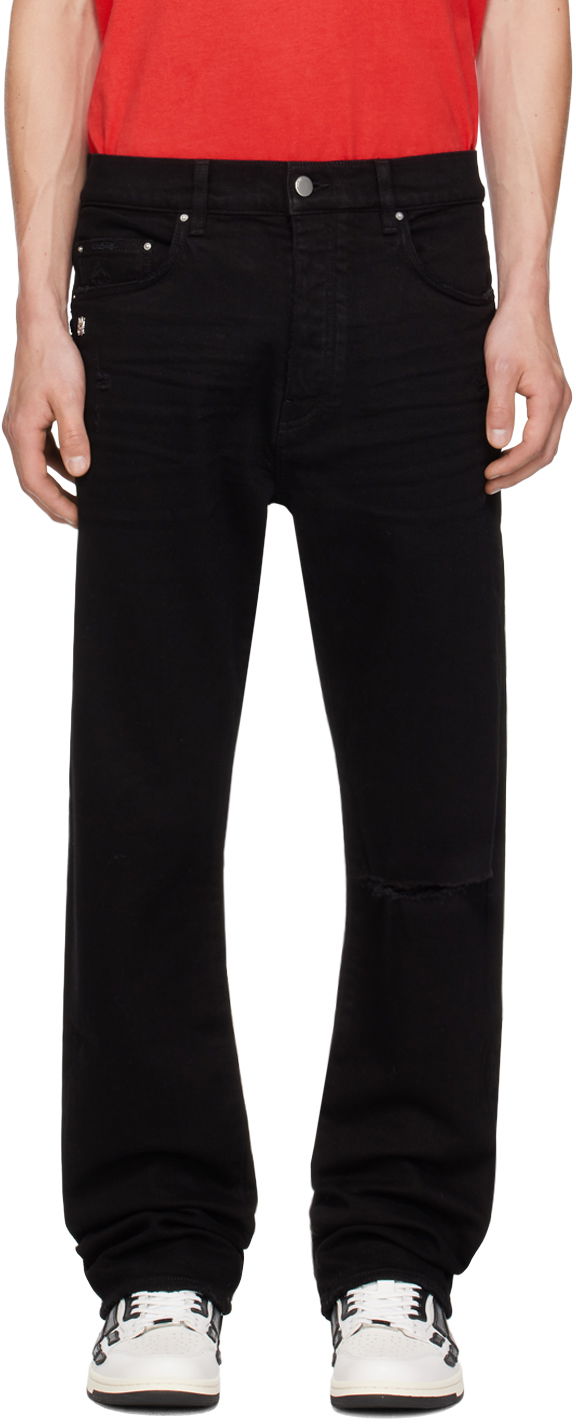Джинси AMIRI Black Slash Slim Jeans чорний | AMDNSM1002