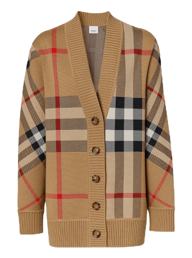 Cветр Burberry Oversize Cardigan бежевий | 8039153