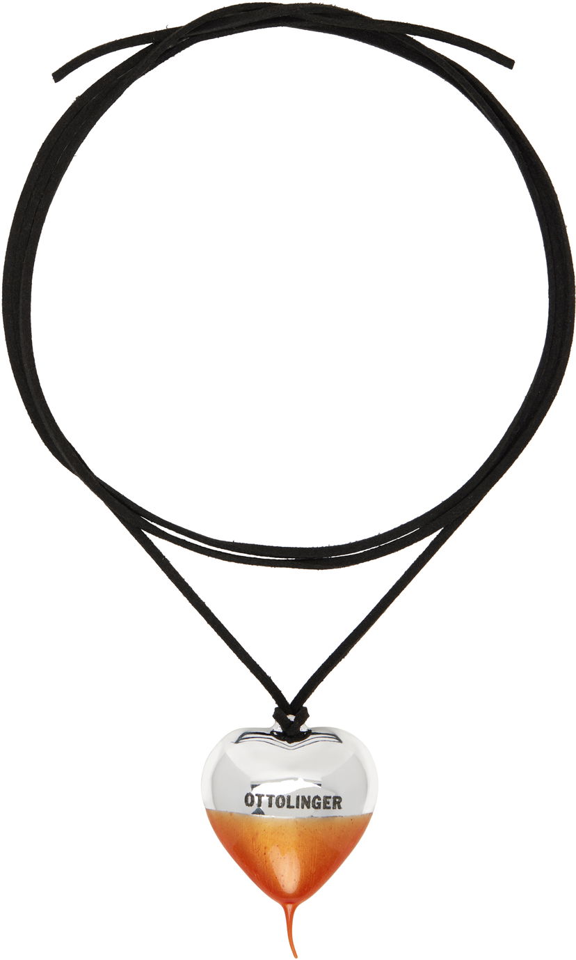 Кольє Ottolinger Ottolinger Knotted Heart Pendant Necklace Помаранчевий | 12590022501