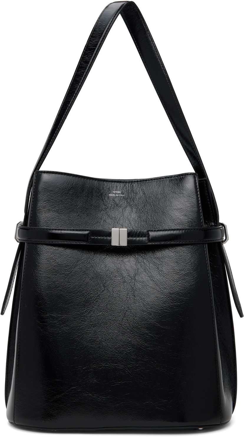 сумка-тоут TOTEME Totême Belted Naplack Leather Bucket Bag чорний | 244-WAL0048-LE0046