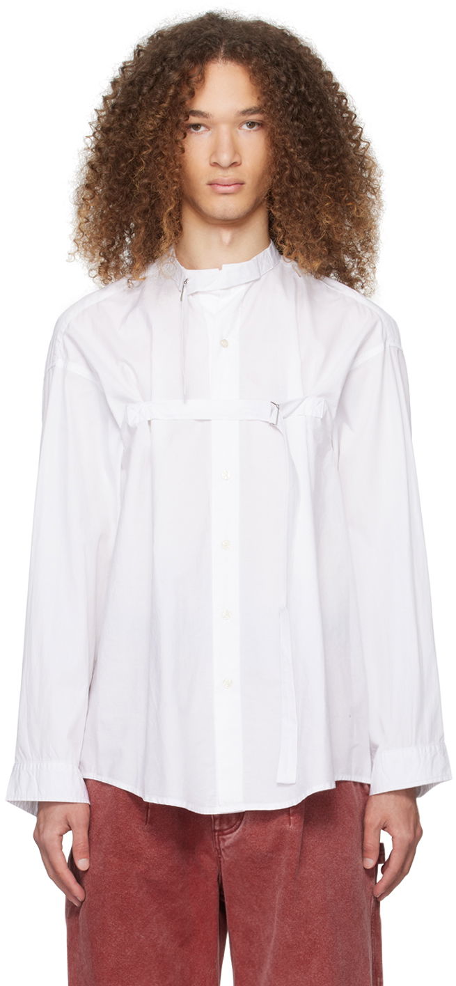 Сорочка R13 R13 Cinch Strap Shirt білий | R13WR238-R338B