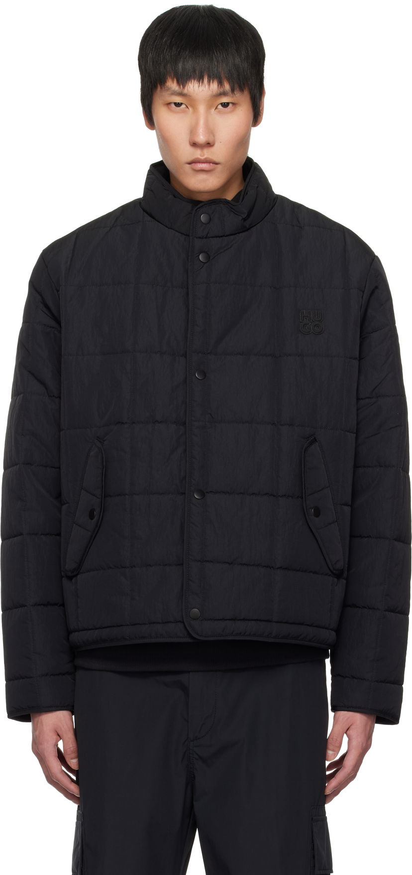 Пуховик BOSS HUGO Nylon Puffer Jacket чорний | 50530755