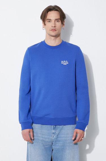 Cветр A.P.C. A.P.C. Sweat Rider Crewneck Sweatshirt Синій | COEZD.H27699.TIC, 3