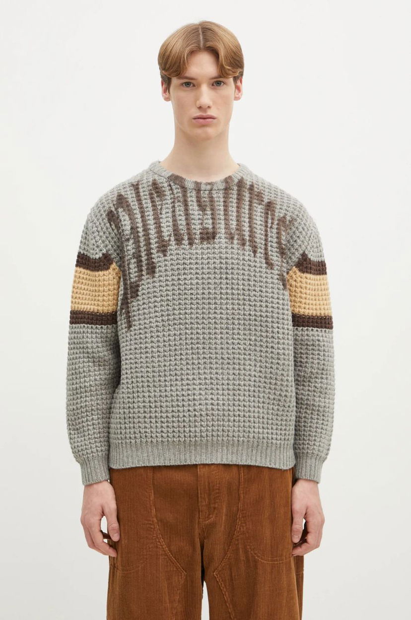 Cветр Pleasures PLEASURES Twitch Chunky Knit Sweater Сірий | P24W004