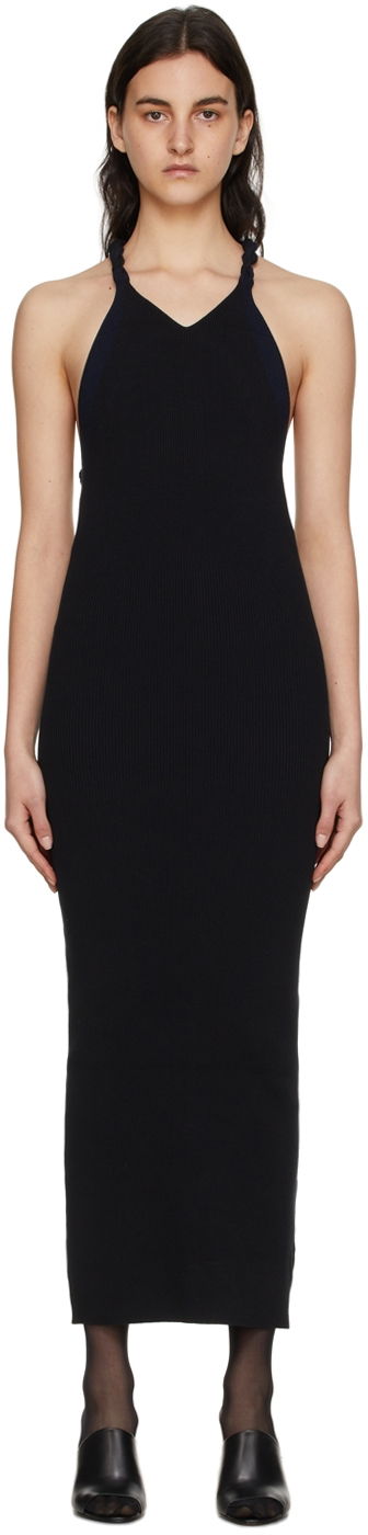 плаття Dion Lee Cotton Midi Halter Dress чорний | A7577S22