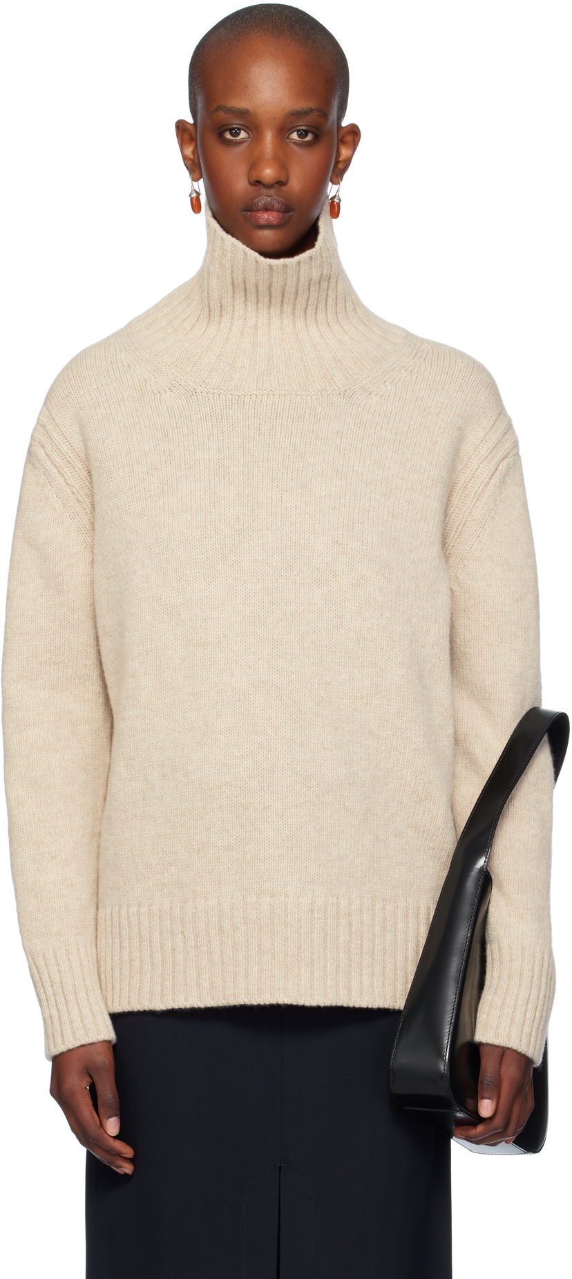 Cветр &Daughter Tunic Turtleneck Sweater бежевий | H40670