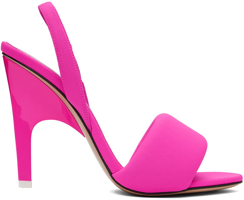 Догляд за взуттям The Attico Attico Rem Heeled Slingback Sandals Рожевий | 236WS522 E075