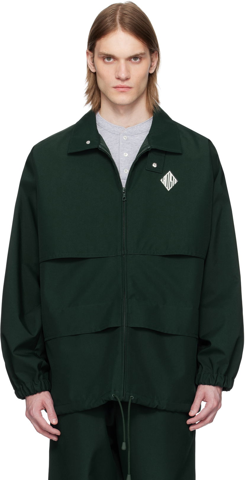 Вітровка Lacoste Lacoste Runway Canvas Track Jacket Зелений | BH6740