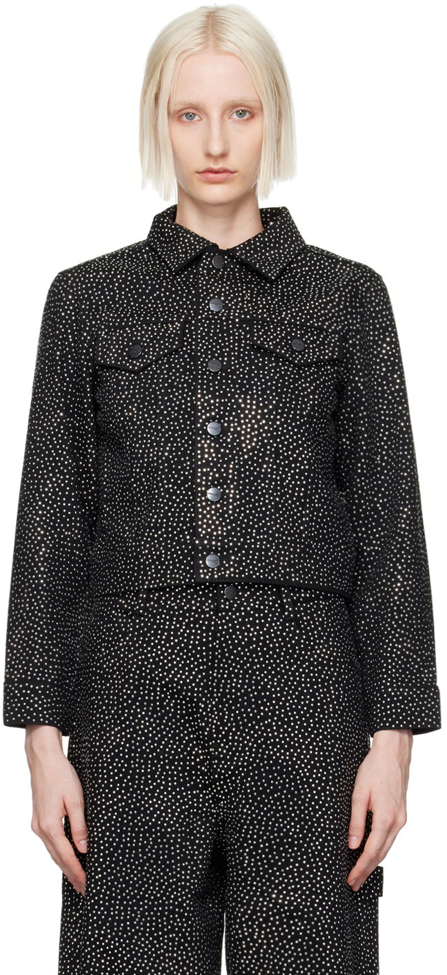 Куртка Marc Jacobs Marc Jacobs 'The Glam Studs Shrunken' Denim Jacket чорний | 2F4RJC015D12