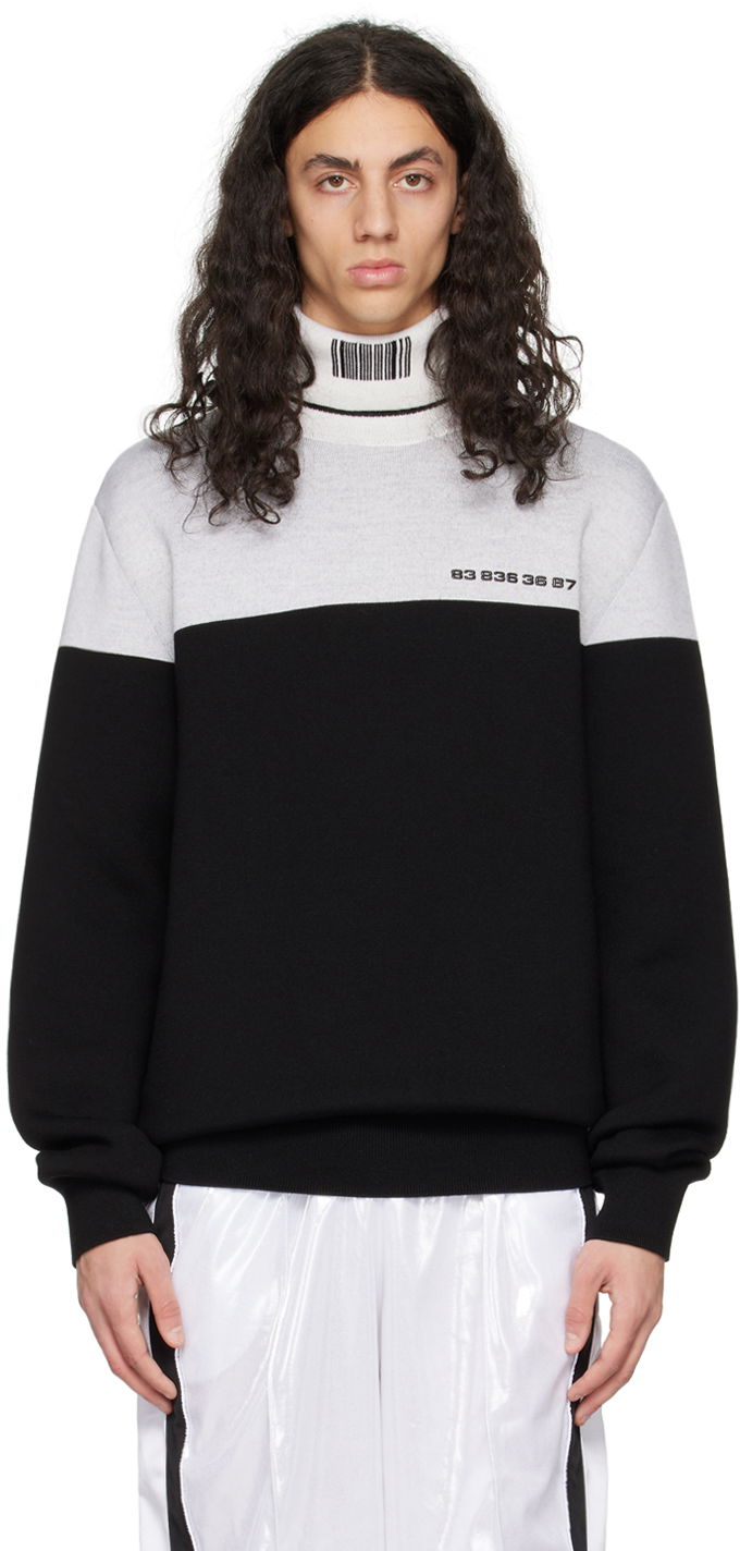 Cветр VETEMENTS Colorblocked Turtleneck чорний | VL16KN420B