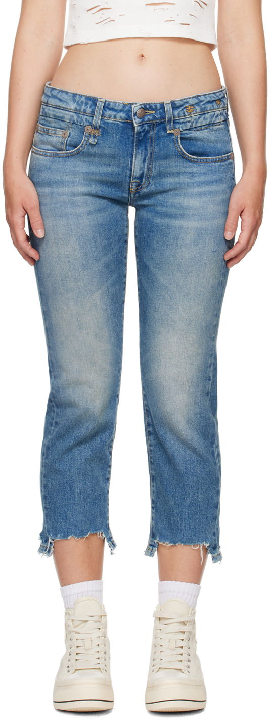 Джинси R13 R13 Boy Straight Jeans Синій | R13W0091-143A