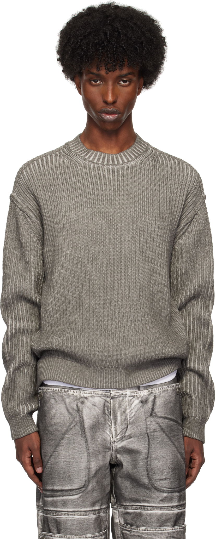 Cветр GUESS Vintage Washed Crewneck Sweater Сірий | M4BR03Z3GL0JTMU