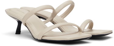 Догляд за взуттям Anine Bing ANINE BING Hilda Two-Strap Kitten Heel Mules бежевий | A-14-11101-IVY17, 3