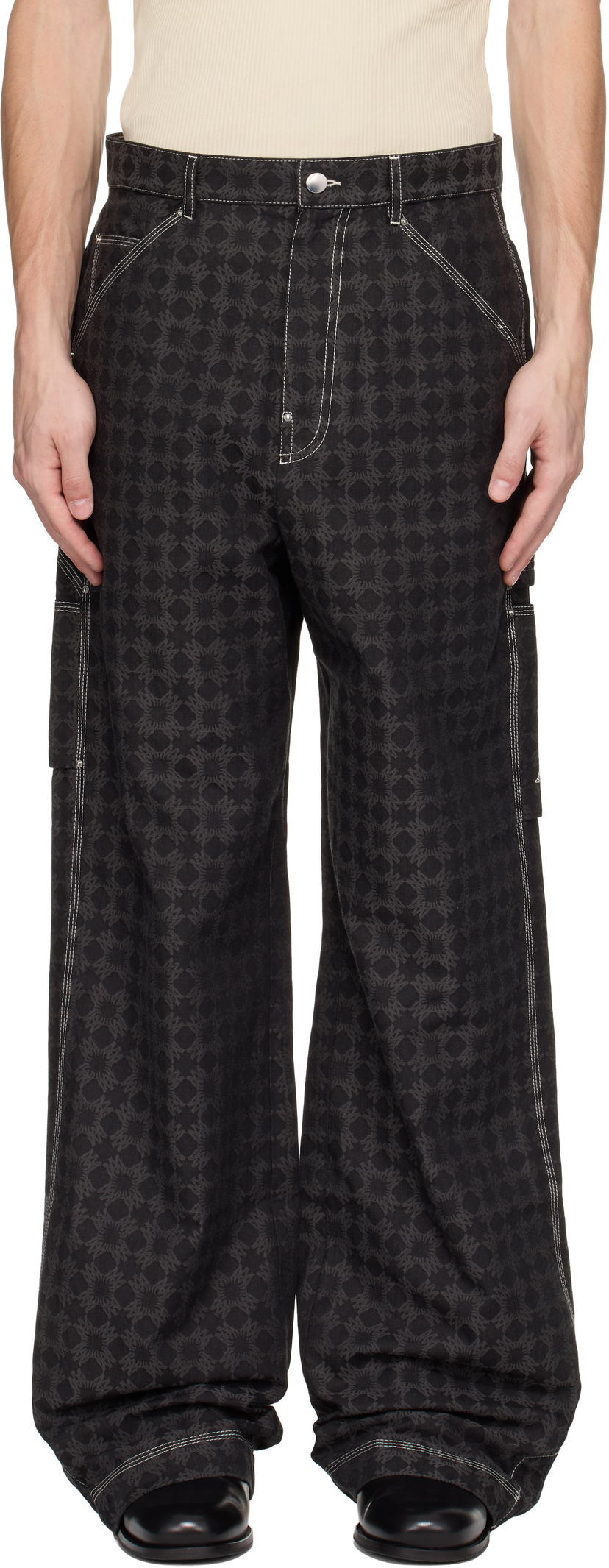 Штани карго AMIRI Amiri MA Quad Work Trousers чорний | AMPACA1039