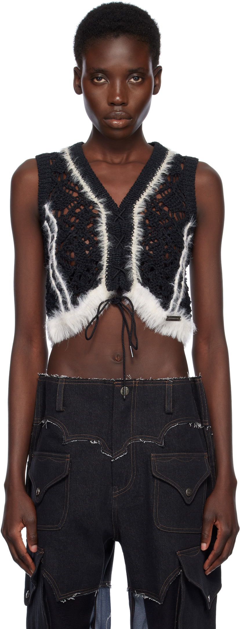 Cветр Andersson Bell Andersson Bell Western Lace-Up Knit Vest чорний | atb1318w