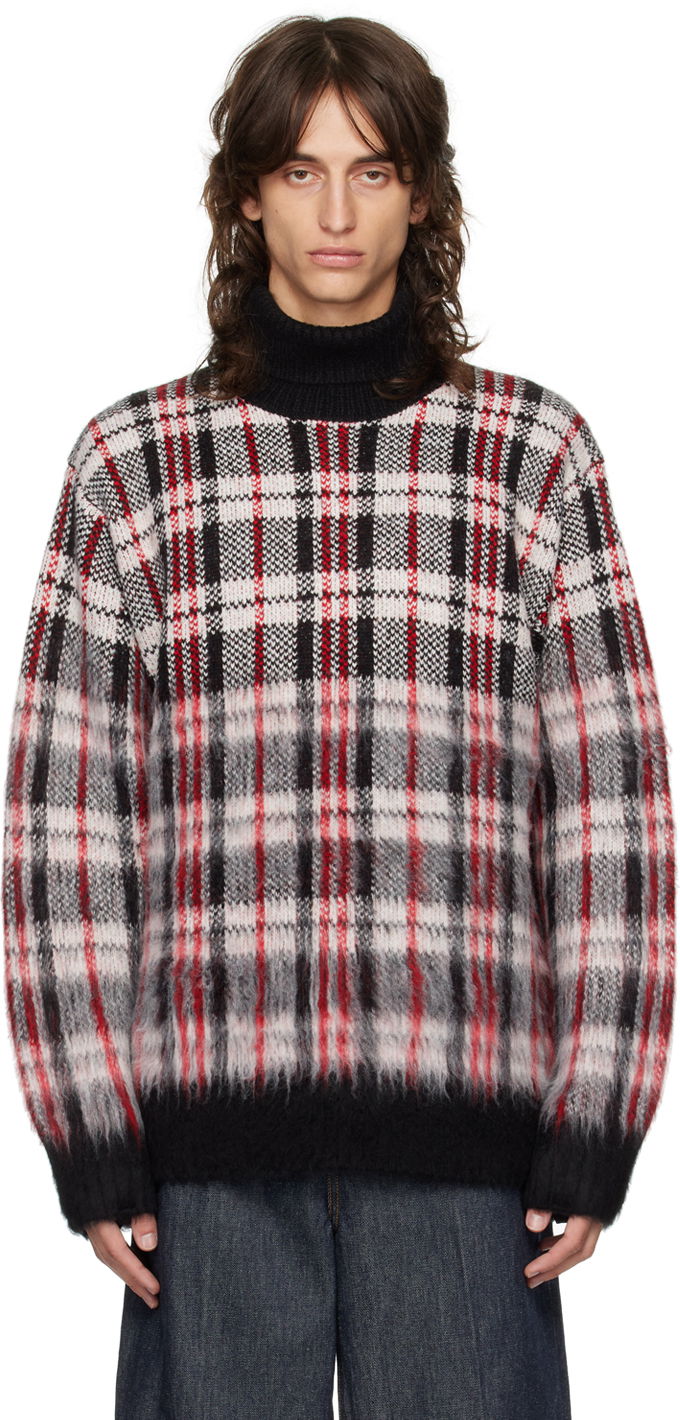 Cветр Helmut Lang Helmut Lang Brushed Plaid Turtleneck Sweater Різнокольоровий | O06HW798