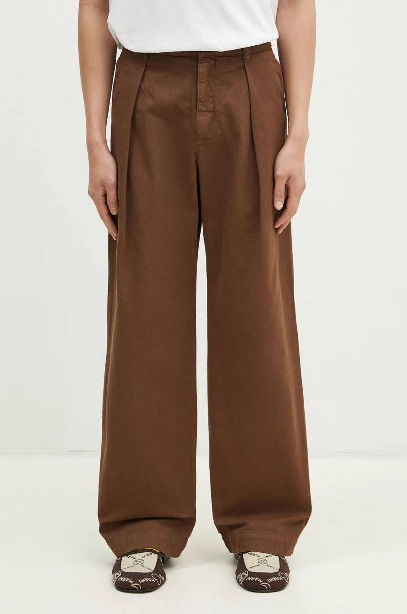 Штани WOOD WOOD Wood Wood Fraser Pleated Chinos Коричневий | 12435001.5181